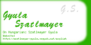 gyula szatlmayer business card